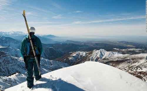 Esquí montañismo en las montañas del Atlas 