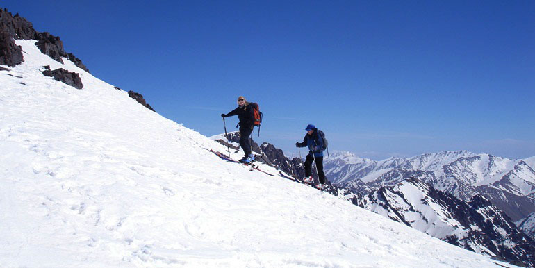 Second Day Clim with your Skies from the base camp